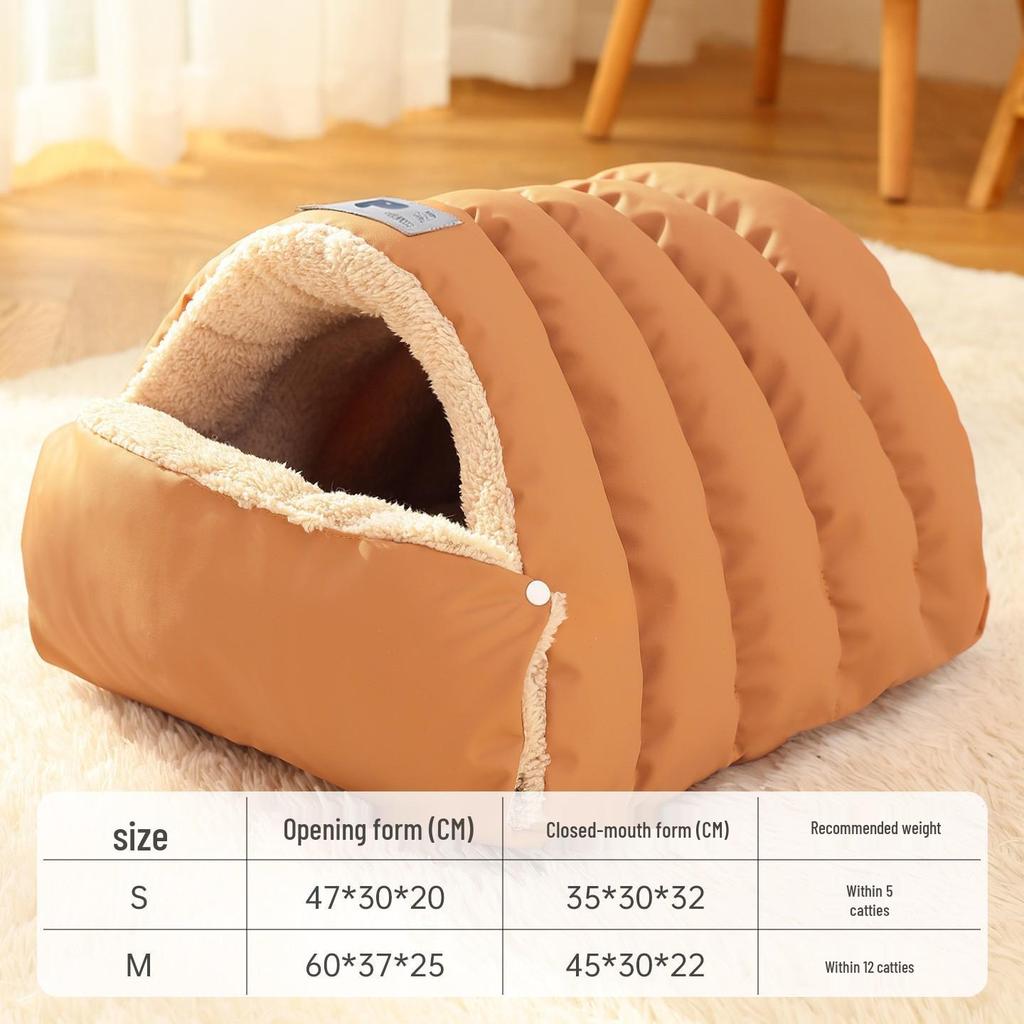 Warm Winter Cat & Dog Sleeping Bag: Cozy, Secure Pet Bed