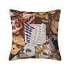 Anime Attack On Titan Pillow Case Post-Apocalyptic Cushion Covers Fashion Decor Throw Pillow Case Cover for Home 45*45cm