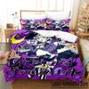 Top Murasaki Shion Bedding Set Single Twin Full Queen King Size Bed Set Adult Kid Bedroom Duvet cover Sets Anime Kawaii Girl Bed