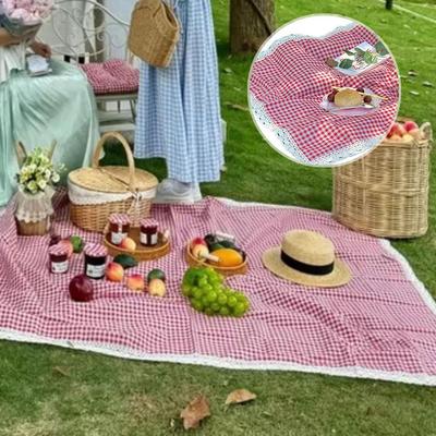 Camping Mat Portable Outdoor Foldable Thicken Beach Blanket Mat Camping Waterproof Moisture-pro G6T6