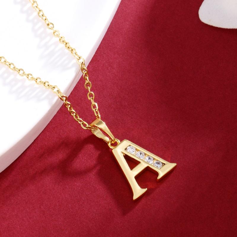 Роскошная подвеска-ожерелье с алфавитом 24K 9999 чистейшее золото настоящее золото Женский кулон с английским алфавитом Hip Hop золотой