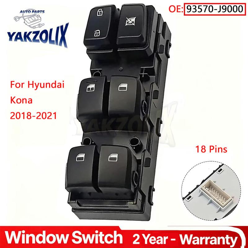 93570J9000 93570-J9000 for Hyundai Kona 2018 Front Left Power Window Master Switch Control Window Lifter Button