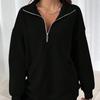 2025 Autumn/Winter New Collection, Fashion, Zipper, Collar, Solid Color, Casual Top, Women's, Hoodie, Interior Top, Autumn/Winter Interior Top