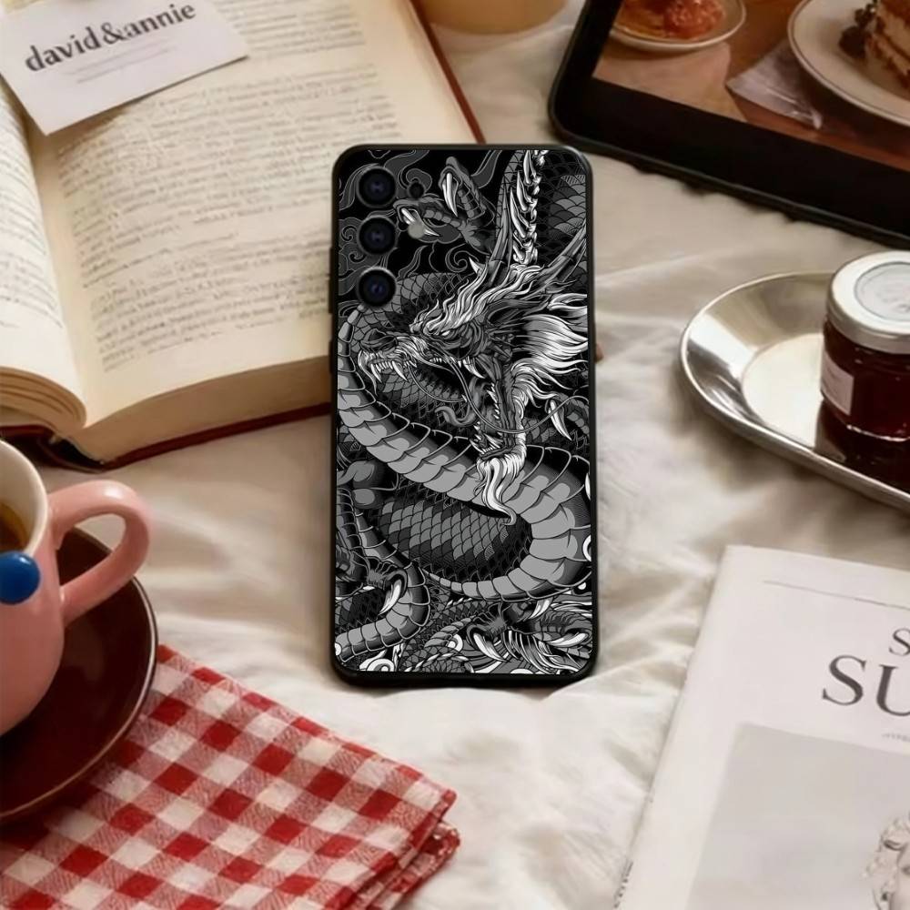 Sacred Dragon Phone Case For Samsung S25,S24,S21,S22,S23,S30,Ultra,S20,Plus,Fe,Lite,Note,10,Black Cover