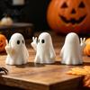 Durable Ghost Figurine for Shelf Halloween with Peace Sign, Spooky White Whimsical Statue Statue, Cute Tabletop Ornament Shelf, Party Gift Ornaments