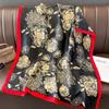 180*90cm Luxury Brand Women Summer Silk Scarves Shawl Lady Wrap Soft Female Europe Designer Beach Bandanna Foulard Muffler Pareo