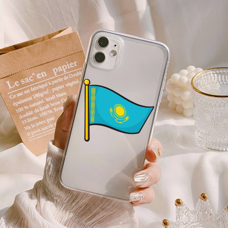 MaiYaCa Kazakhstan Flag Phone Case for Iphone 13 11 12 Pro XS MAX 8 7 6 6S Plus X 5S SE 2020 XR Cover