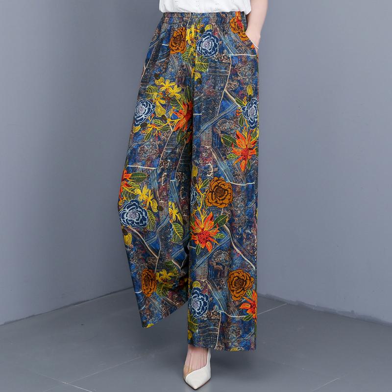 Summer Wide Leg Pants for Women Clothes Plus Size Casual High Waist Woman Trousers