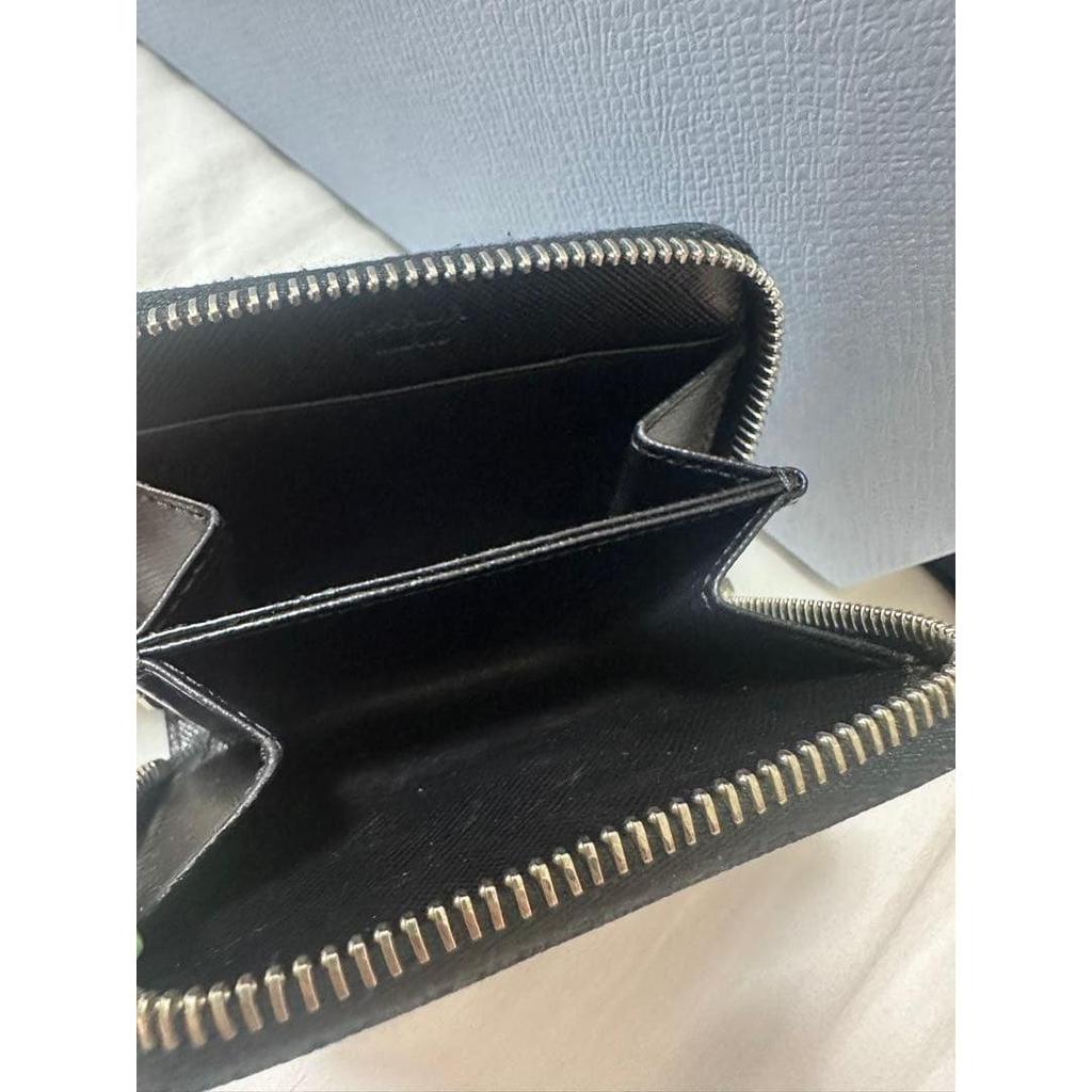 Used Same-day Shipping PRADA Black Coin Case Card Case with Box and Dust Bag