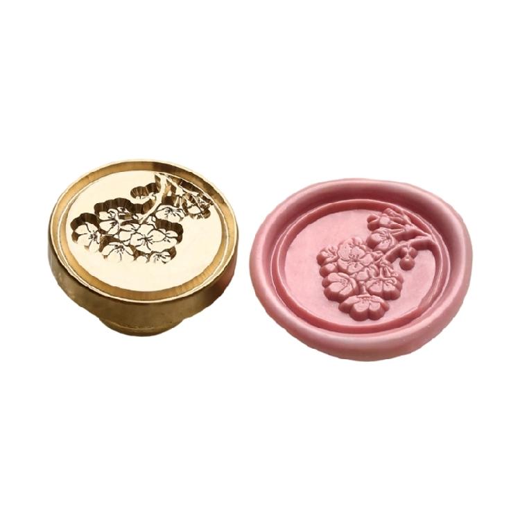 Flower Embossed Wax Seal Stamp Metal Sealing Stamp Head for Seal Envelope Valentines Card Wedding Invitation Wine Bottle