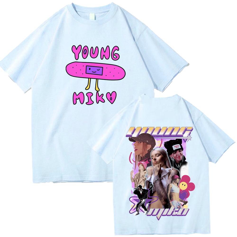 Young Singer Miko Graphic Print TShirt Women Vintage Fashion Short Sleeve TShirt Harajuku TShirt Streetwear Women Clothing