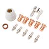 13 Pieces Plasma Cutter Consumables 1.0mm Electrodes Nozzles Swirl Ring Double Point Spacer for IPT‑60 PT‑60 IPT‑40 PT40