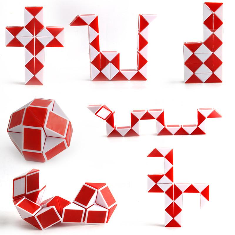 Lernplastik Drei-Schichten-Zauberwürfel Bunt Glattes Fingerpuzzle Spielzeug Set