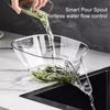 Fruit Cleaning Bowl With Strainer Container Multi-functional Drain Basket, Wet/Dry Separation Sink Colander With No-Slip Design,