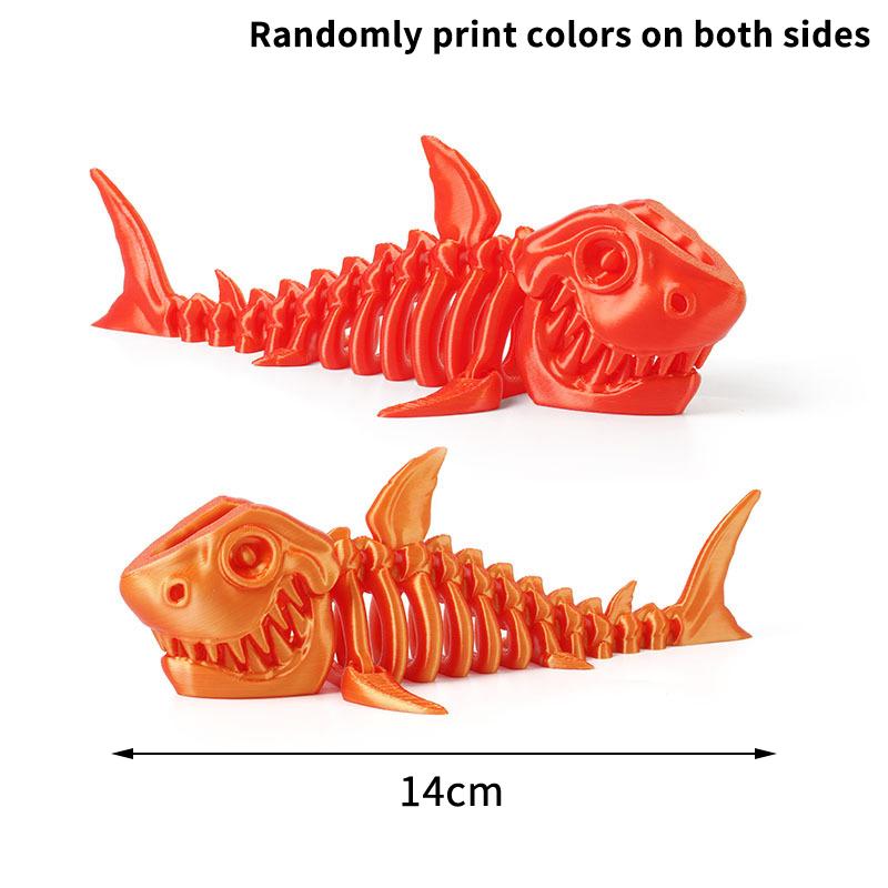 3D Printed Shark, Skeleton Model Jointed Full Movable Birthday Gift Realistic Animals Decorative Desktop