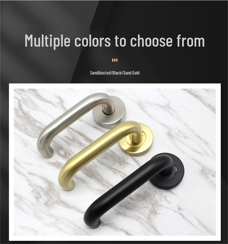 304 Stainless Steel Indoor Fire Door Handle - Double Leaf European Lock Accessory