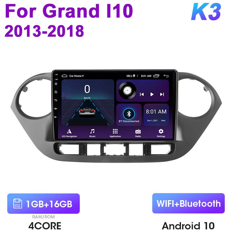 

2 Din Android 12 Автомагнитола для Hyundai Grand I10 2013-2018 Мультимедийный видеоплеер GPS 4G Carplay Автомагнитола RDS DVD Головное устройство