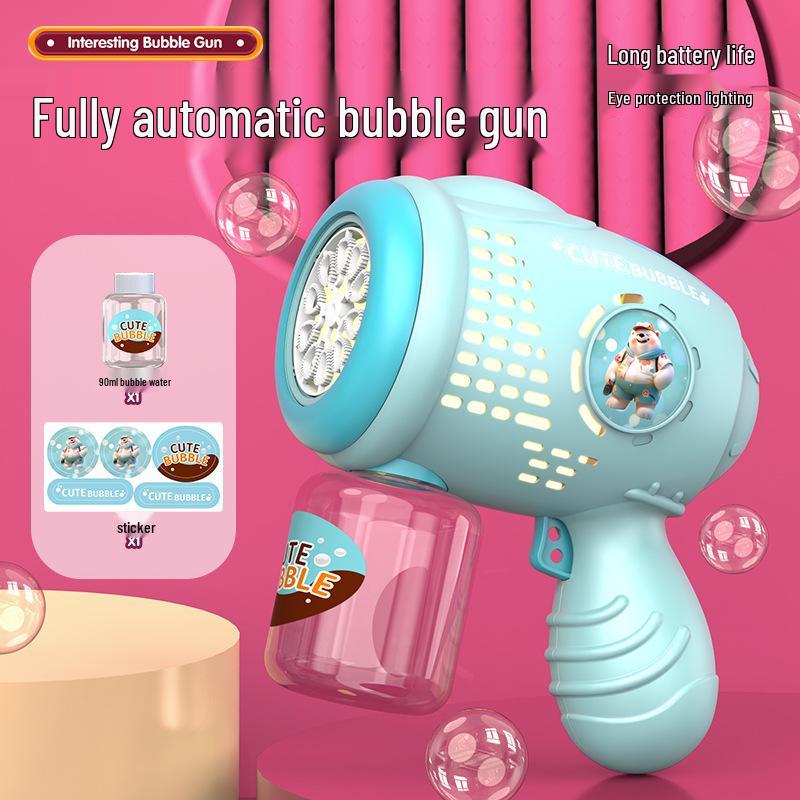 Gatling Bubble Gun: Automatic Electric Handheld Bubble Maker for Kids
