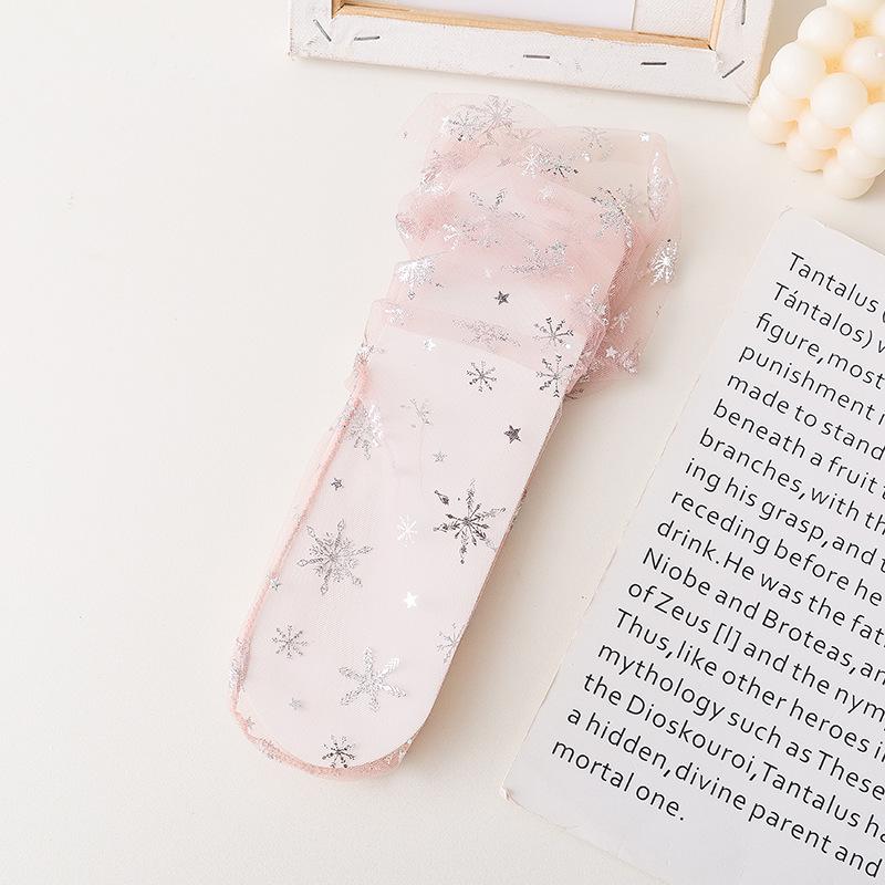 Women's Trendy Japanese Mesh Silk Mid-Calf Socks - Cute, Thin, and Breathable for Spring/Summer
