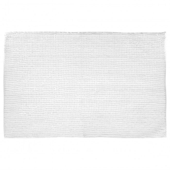 Tapis de bain "Chenille" 50 x 80 cm Atmosphéra - Chenille Blanc