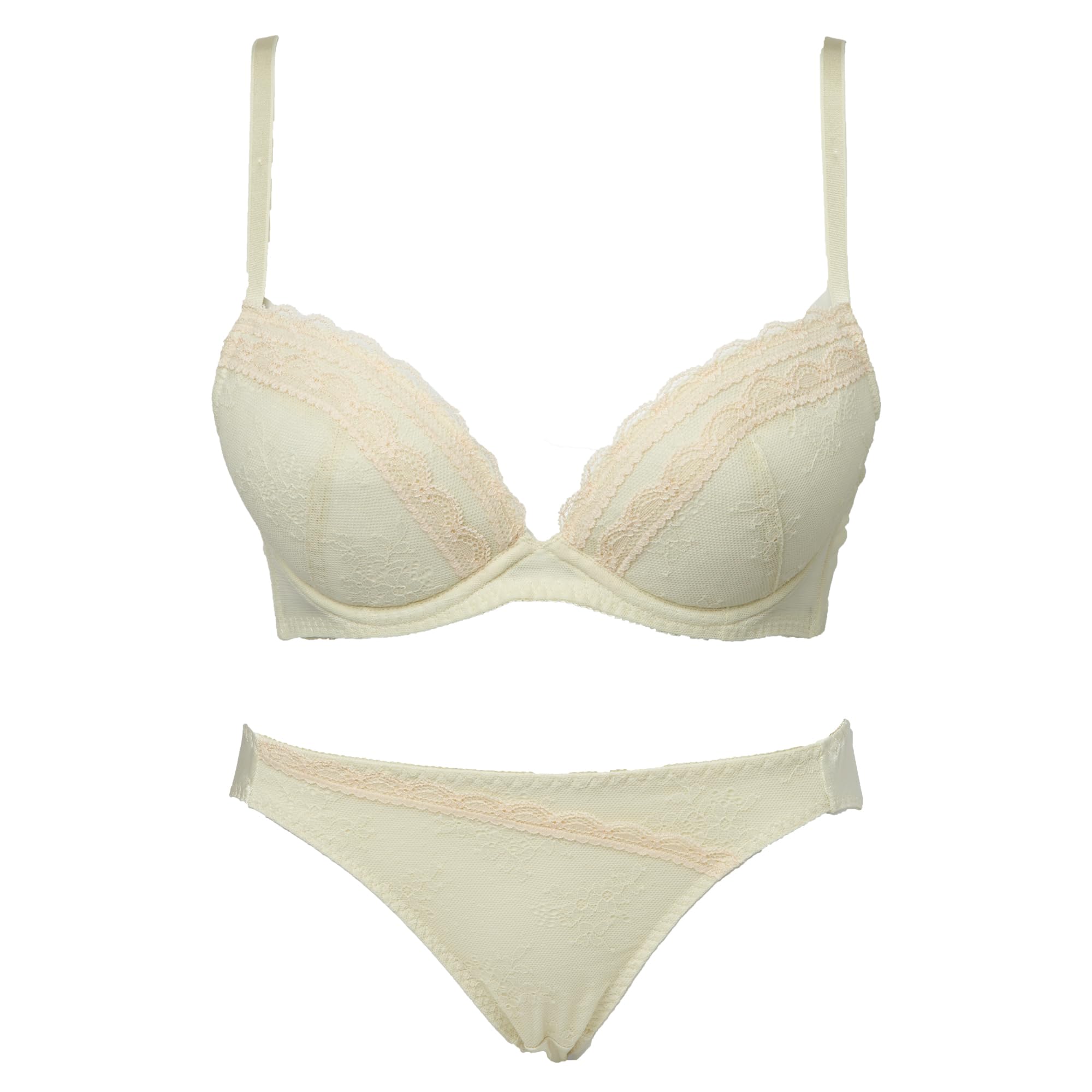 

AMOSTYLE BY Triumph Коллекция для начинающих Бюстгальтер Трусики Тихий M009 Размер груди Пуш-ап и Комплект, Оборка, (Желтый зеленый), 75-M