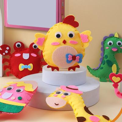 6Pcs/Set Kids Sewing Kit with Thread Needle Fill Cotton Bead Chain Plastic