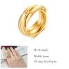 Love Faith Hope Triple Interlocked Engagement Rings for Women Stainless Steel Wedding Promise Gift
