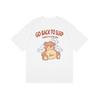 Women's 2025 Summer Loose Fit Crew Neck Cotton T-Shirt - Korean Style, Versatile, Trendy Student Print