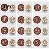 Decorative Wax Seal Stamp Iris A-Z Initial Alphabet Head, Brass Engraved Vintage Sealing Head for Wedding Invitations Envelopes Journal Gift Packaging