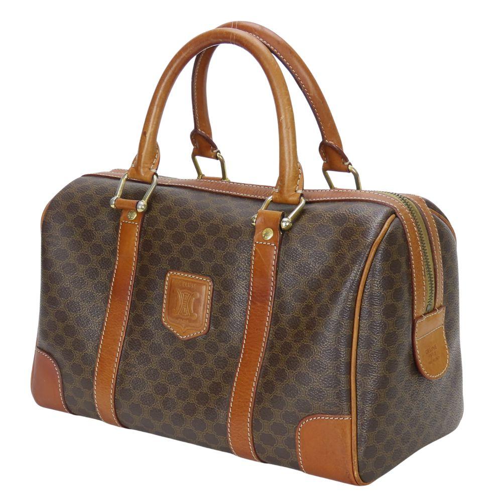 Used CELINE Handbag Macadam PVC/leather Brown vintage