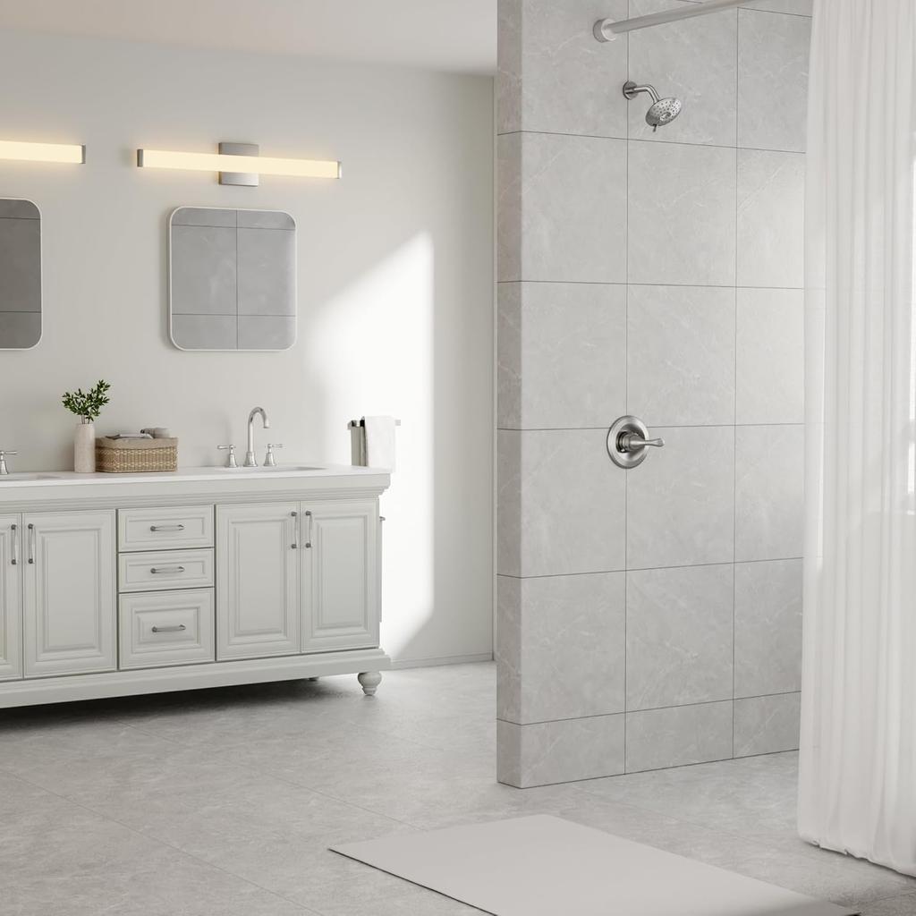 Replacement for D Faucet 13 Series Single-Function Shower Valve Trim Kit, Shower Handle, Brushed Nickel Shower Trim Kit T13020-SS (Cartridge and