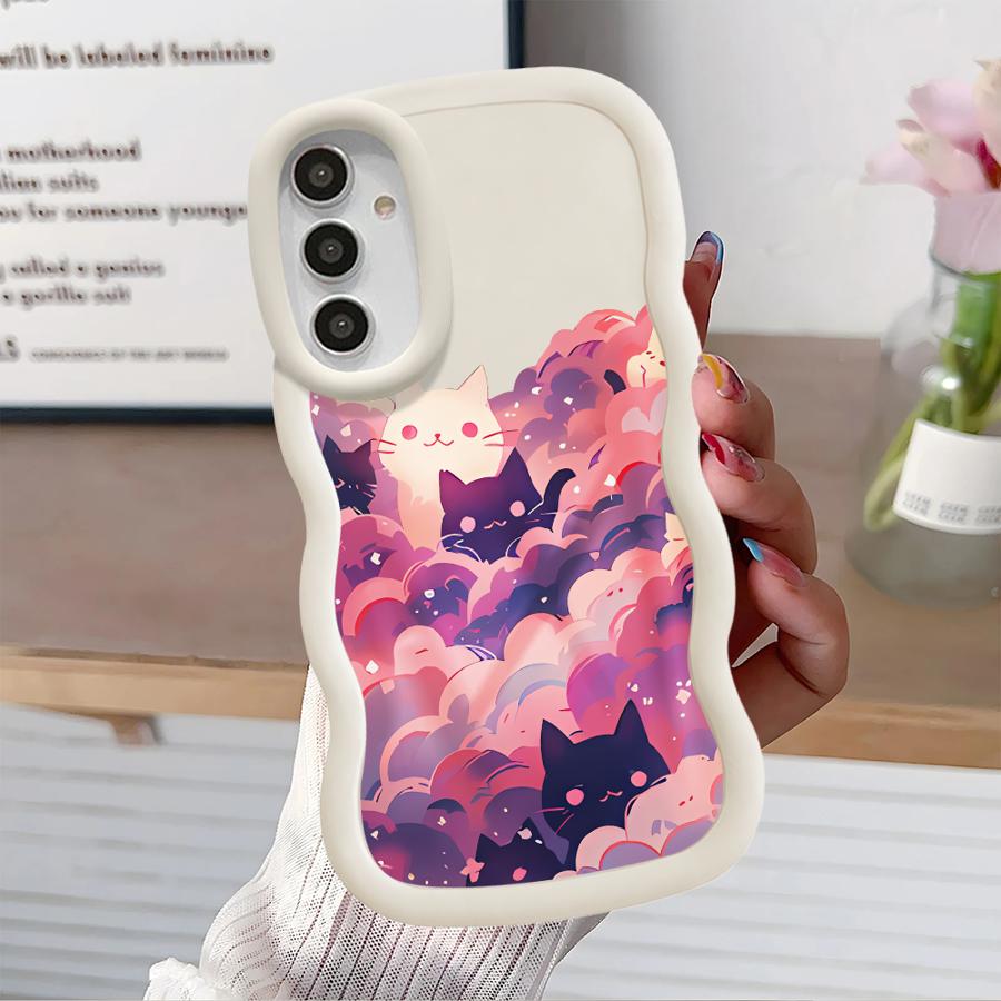 

Black Cat Starry Night Case for Samsung Galaxy A15 A13 A12 A16 A52 A21s A11 A14 Soft Phone Cover A53 A06 A23 A04 A05 A22 A03 A33 Galaxy A11