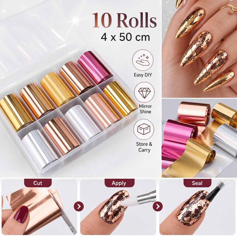 Laser Nail Foils Lace Design Nail Art Stickers Professional Nail Decorations  Manicure DIY
