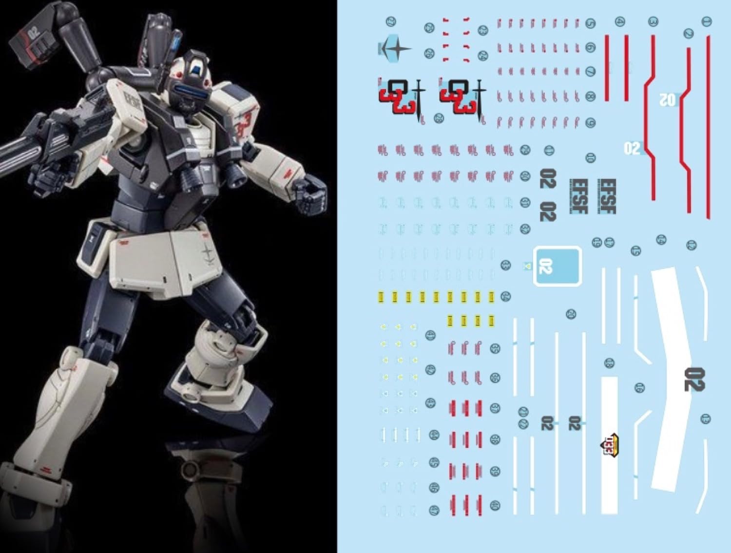 

HG RG EG Robot MS Yukisha Detail Up Water Transfer Decal HG Jim Night Seeker Fluorescence!! 1/144 (for 1/144 HG-32) [Item]