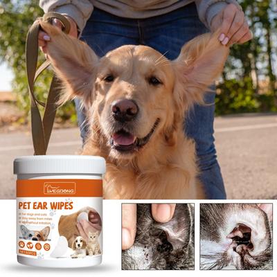 60 Stücke Haustier-feuchttücher Für Haustier Hund Katze Augentränen Ohrfleckenentferner Reinigung Runde Pad Pflege Tücher Heimtierbedarf Produkt 10 ml