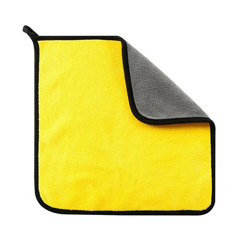 Asciugamano in Microfibra Pile Corallo per Lavaggio Auto Dettagli Auto Cura Pulizia Asciugatura Panno Accessori Auto 30X30/60Cm Casuale