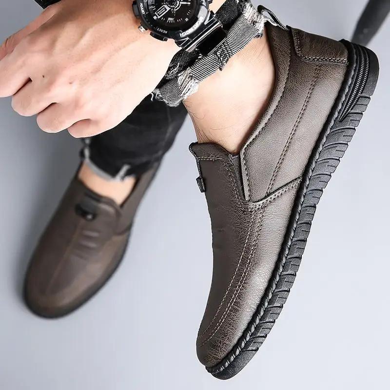 

Мужские повседневные туфли с круглым носком из искусственной кожи, удобные, роскошные, распродажа, классические мужские кожаные туфли-лоферы, оригинальные дизайнерские туфли для взрослых в стиле ретро 39