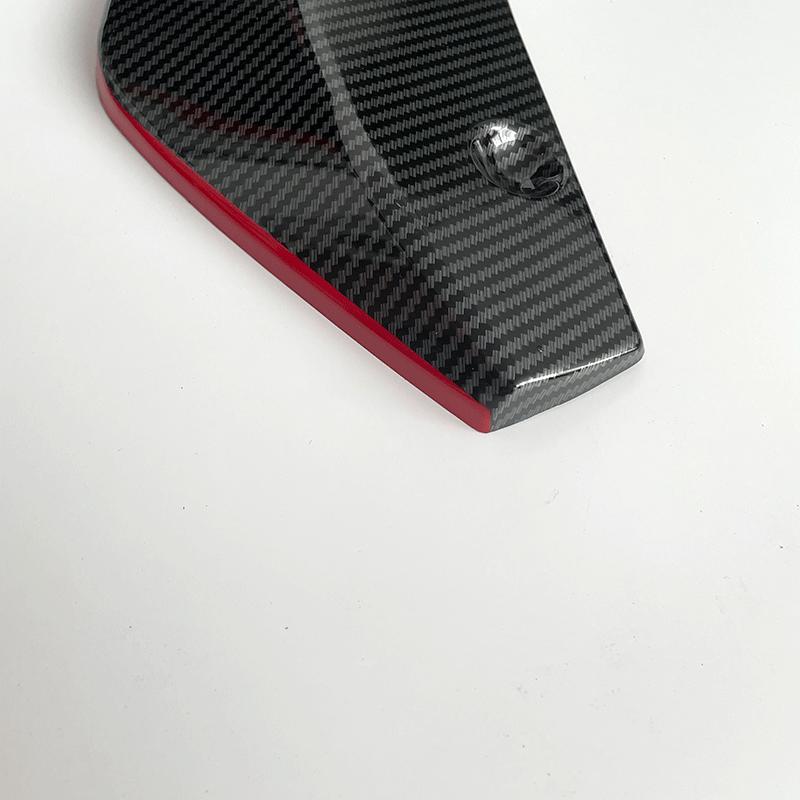 Car Rear Bumper Spoiler Diffuser  Protector Carbon Fiber Look + Red Universal