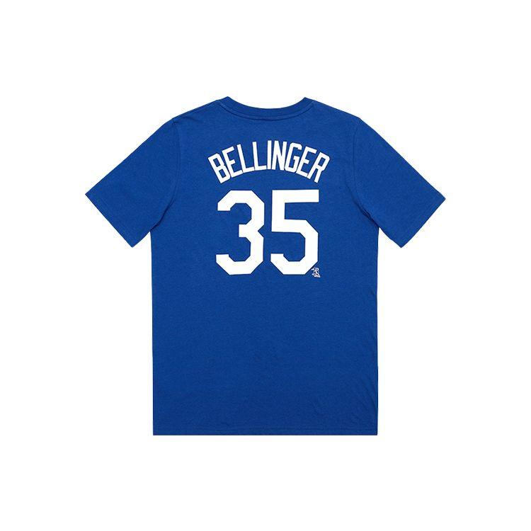 Nike X MLB Collaboration Youth Letter Number Print Short Sleeve T-Shirt Bellinger 35 Kids Tops Blue 3Z3B7SAG2-LADCB