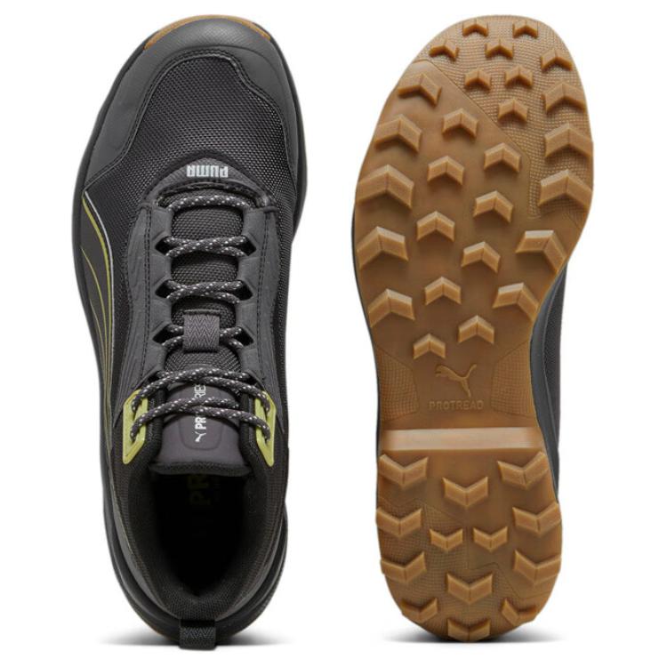 New PUMA Slip Resistant Mid Top Casual Running Shoes Unisex Black Green 378689-05