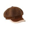 Octagon Hat Female Beret Autumn and Winter Style Fleece Warm Newsboy Hat Painter's Hat New Style