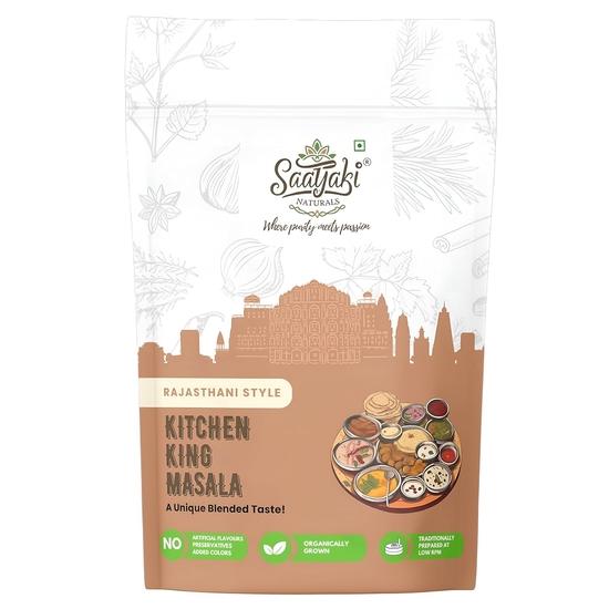 

Saatyaki Naturals Kitchen King Masala - 200gm| Authentic Indian Spice Blend for Curries, Sabji and Daily Cooking|Homemade Style 200GM