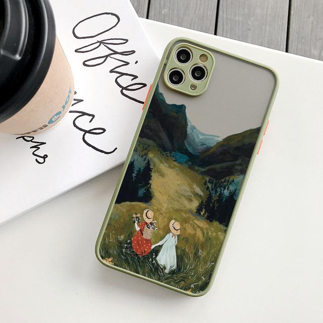 

Мультяшный чехол для телефона с изображением снежных гор для iPhone 16 15 14 13 12 11 Pro Max Mini X XS SE 7 8 Plus, противоударный, мягкий чехол, Fundas iPhone 13 Mini