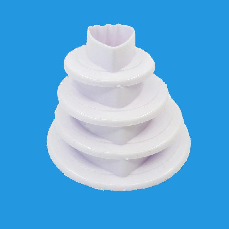 4pcs Sugar Processing Peony Series Plastic Fondant Cake Cutting Mold Fondant Cake Decoration Tools