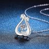 1ct Moissanite Necklace Swan Pendant Cross Chain Fashion Jewelry Women