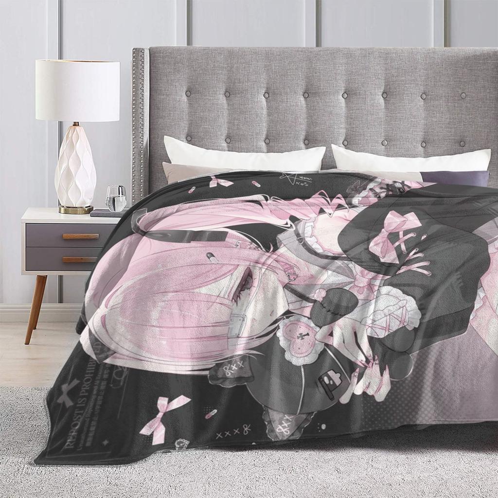 Jirai Kei Weiche Decke Kinder Plüsch Überwurf Grafische Heimdekoration Flanell Bettdecke Sofa Bettbezug