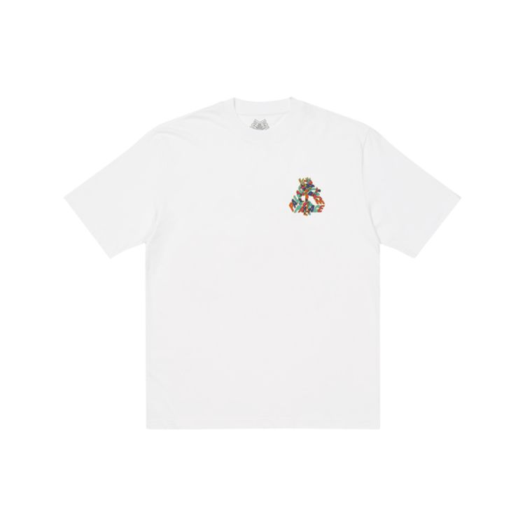 Palace FW21 Ultimo Series B-Sans T-Shirt White Triangle Logo Print Crew Neck Short Sleeve T-Shirt Unisex T-Shirt P21TS001