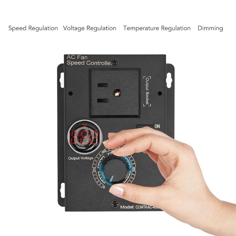 0~220V Motor Drehzahlregler Stufenloser Elektronischer Lüfter Drehzahlregler Variable Regler für Fräsen Lüfter