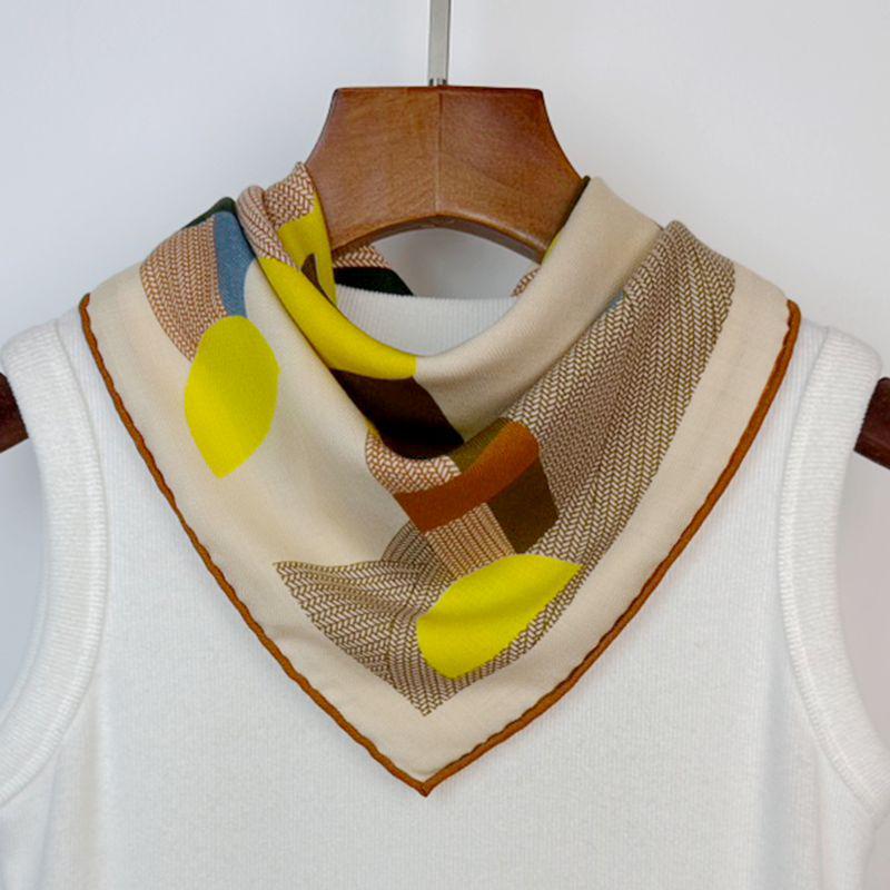 Little Horse Silk Wool Double-Sided Scarf, Autumn & Winter Style Shawl