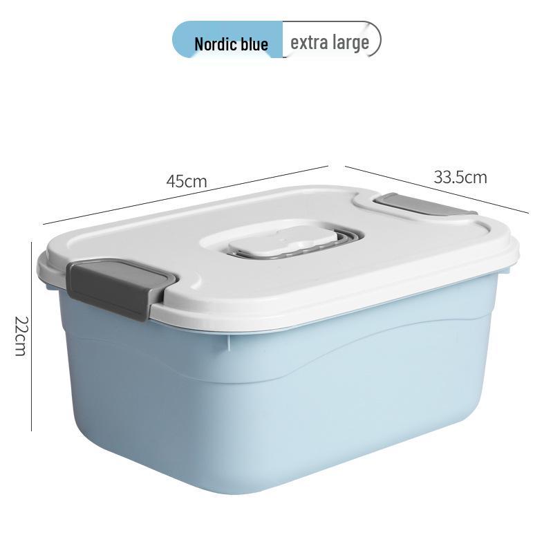 Extra Large Plastic Storage Box with Lid for Clothes, Toys, and Snacks
